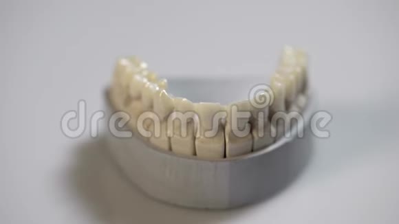 实验室牙颌模型的特写视频的预览图