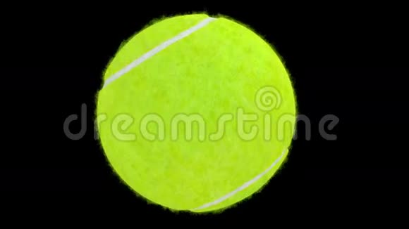 黑色背景下的网球视频的预览图