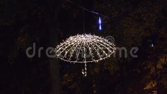 带伞的LED灯视频的预览图
