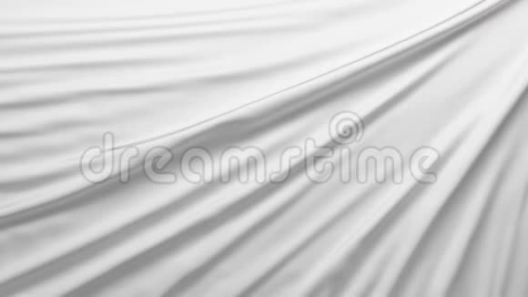 白布移动摆动和打开背景抽象编织丝绸纺织过渡三维动画与阿尔法视频的预览图