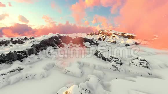 雪山和红云时间推移视频的预览图