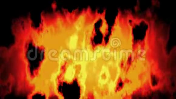 动画闪烁彩色背景无缝循环视频火焰斑点效果火红橙色黄色和黑色视频的预览图