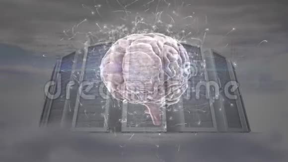 大脑和服务器穹顶的数字组合视频的预览图