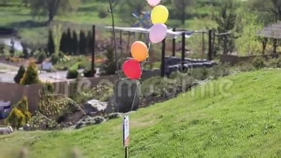 几个五颜六色的气球视频的预览图