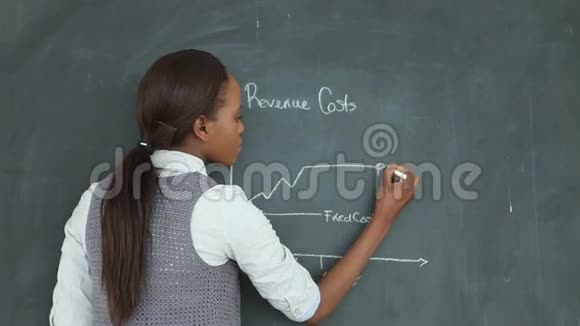 一位老师在黑板上画的图表旁边的视频视频的预览图