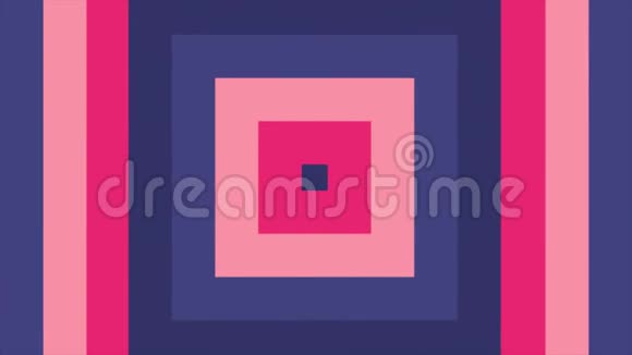 循环抽象彩色方块从中心展开视频的预览图
