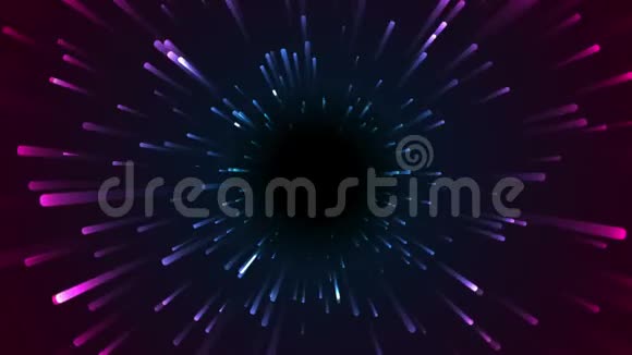 蓝色紫色霓虹灯太空星爆视频动画视频的预览图