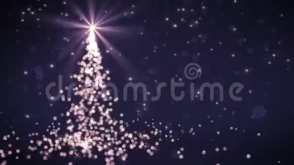 紫色彩灯圣诞树视频的预览图