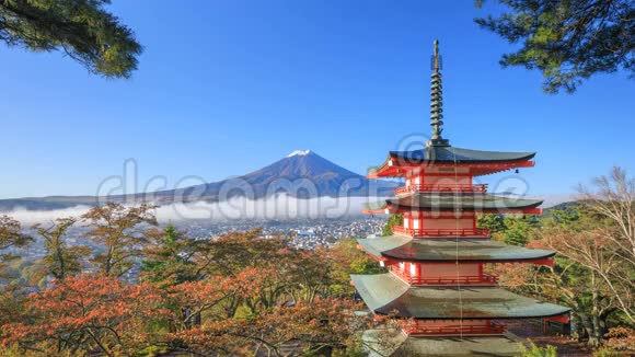 4山K时间推移日本富士天田秋日有朱雷托塔的富士视频的预览图