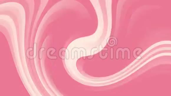 弯曲的白色和粉红色移动条纹的4k抽象背景动画视频的预览图