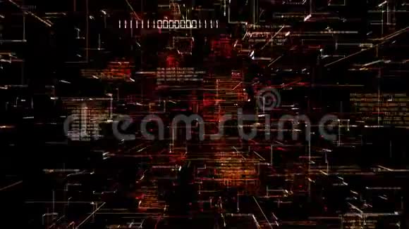 未来派抽象编程红色代码无缝飞行阿尔法通道视频的预览图