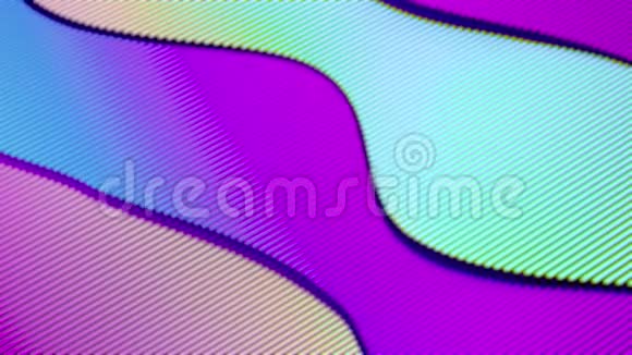 完美的色彩模糊的脚步运动五彩缤纷的彩虹波创意视频的预览图