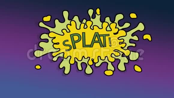 splat的卡通动画用紫色背景写在splat上视频的预览图