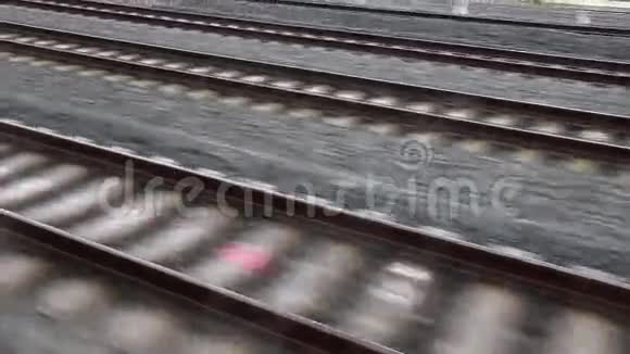 HD高速铁路轨道近景视频的预览图
