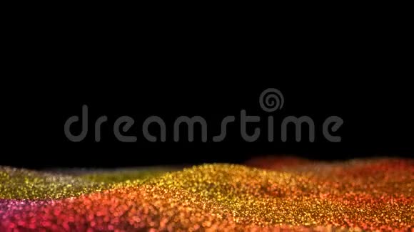橙色金色光泽移动闪光背景抽象无缝VJ环粒子阿尔法哑光视频的预览图