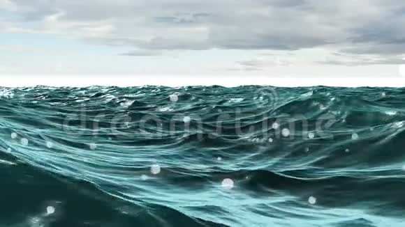 波浪海洋与波克光效应视频的预览图