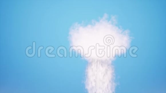 三维单云雨多云天气天气设计平面艺术设计多云的天空现实的三维设计3D渲染视频的预览图