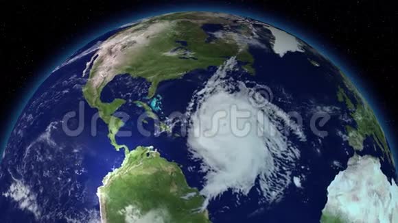 北美的大飓风卫星图像视频的预览图