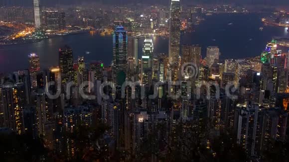 香港在夜间的时间流逝视频的预览图