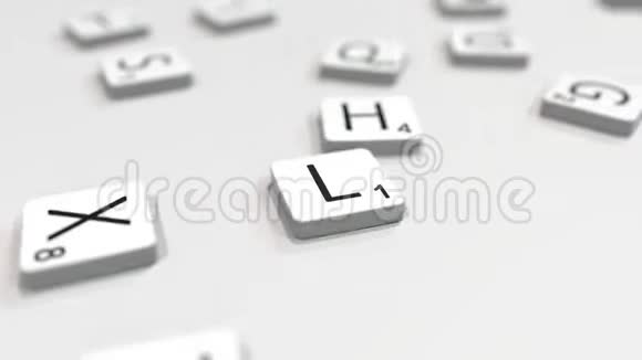 用拼字字母瓷砖制作兰达城市名称编辑3D动画视频的预览图