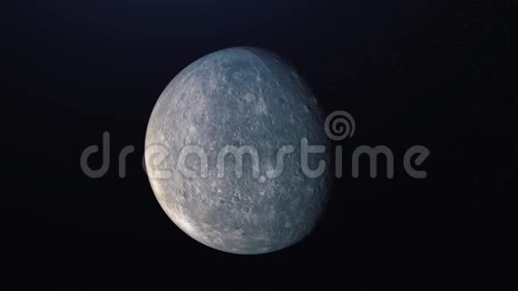 灰色月亮绕轴旋转的抽象动画在外层空间旋转动画天文视频的预览图