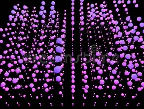 粉紫色三维抽象球体上下移动动画视频的预览图