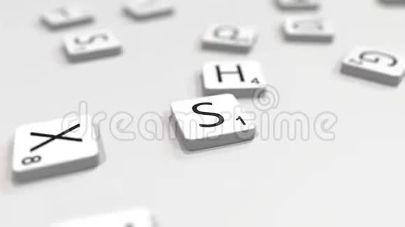 桑托斯城的名字是用拼字字母写的编辑3D动画视频的预览图