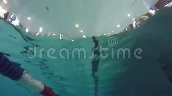 水下景观游泳池专业游泳训练自由式爬行视频的预览图