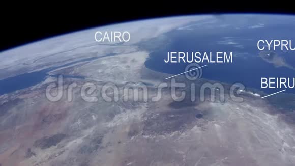 开罗耶路撒冷和塞浦路斯从太空中看到美国航天局提供的一些元素视频的预览图