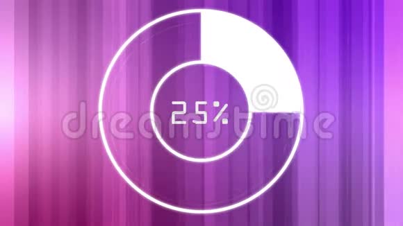 在紫色背景上完成装载圈视频的预览图
