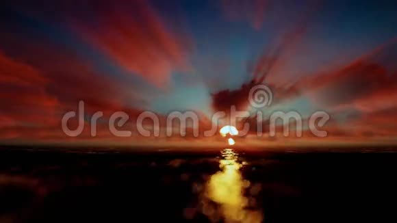 美丽的时光流逝日出在海洋上古德雷视频的预览图