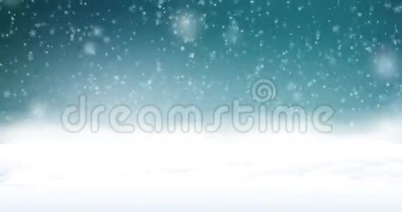 夜间冬季背景有暴风雪视频的预览图