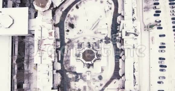 伊兹梅洛沃克里姆林宫空中冬季无人机视频的预览图
