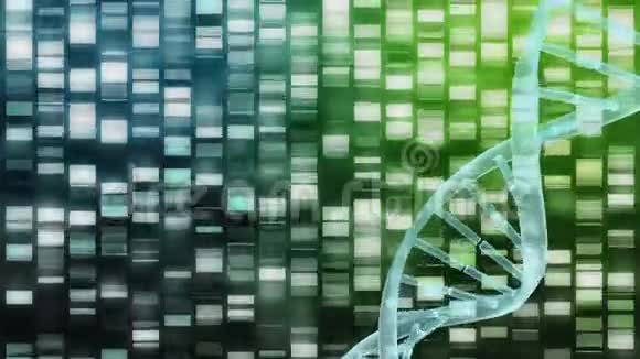 在背景中与基质旋转的DNA视频的预览图