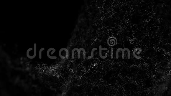 黑色背景上漂浮的天然有机尘埃颗粒动态尘埃粒子以缓慢的速度随机漂浮在空间中视频的预览图