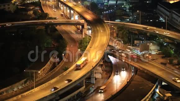 曼谷泰国5月15日曼谷高速公路和高速公路顶部视频的预览图
