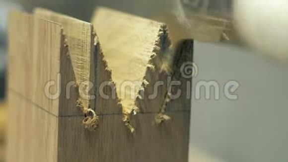 木匠用日本锯锯锯木坯子视频的预览图