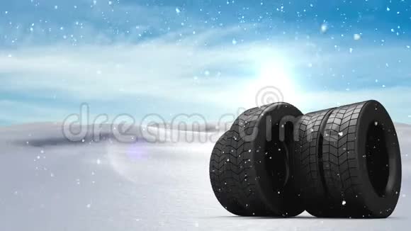 有轮子的动画雪视频的预览图