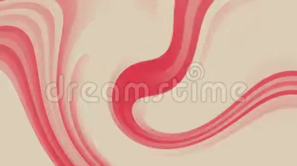 弯曲米色和粉红色移动条纹的4k抽象背景动画视频的预览图