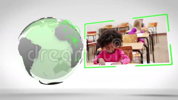 Nasaorg提供的地球图像旁边的学校录像视频的预览图