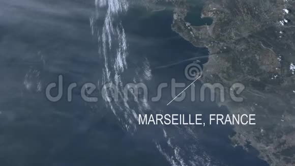 从太空中看到的法国航空和马赛市美国宇航局提供的一些元素视频的预览图