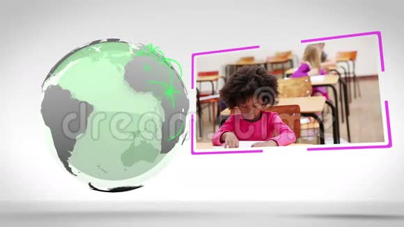 Nasaorg提供的地球图像旁边的教室录像视频的预览图