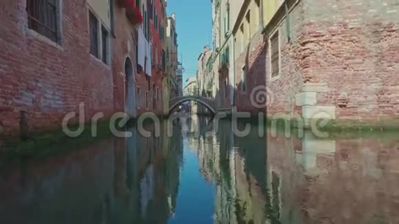 威尼斯意大利2016年6月19日威尼斯小运河景观视频的预览图