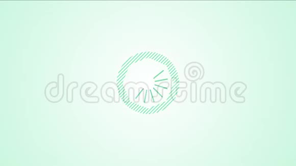绿色背景在框架的中心圆圈动画视频的预览图