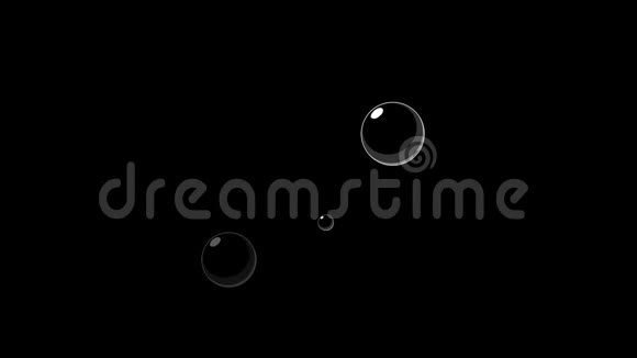 移动气泡动画在黑色背景视频的预览图