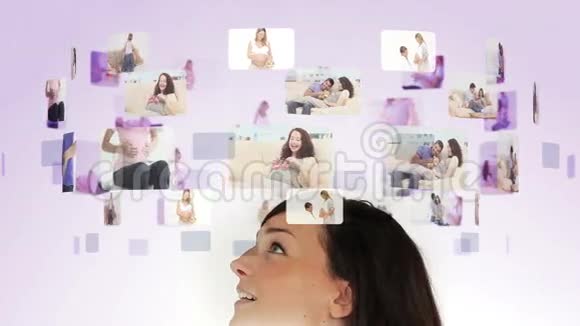 女人思考各种母性的情况视频的预览图