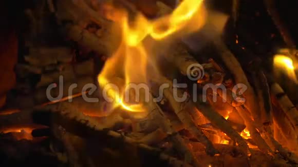 壁炉中的木棍和灰视频的预览图
