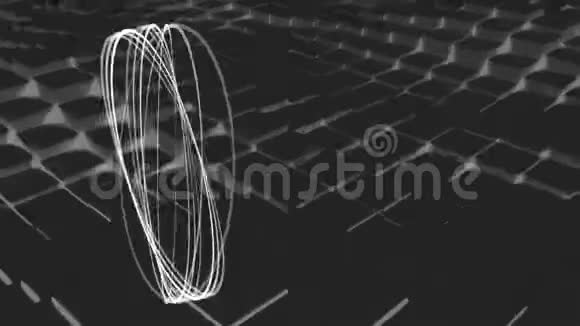 动画移动立方体地板与圆圈视频的预览图