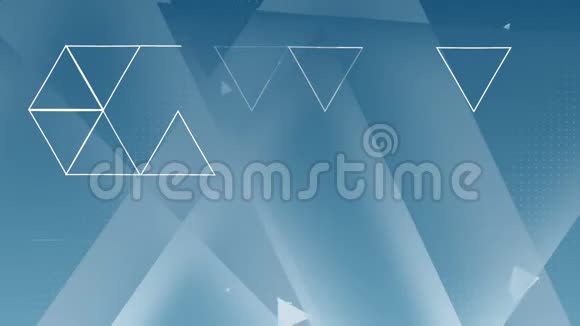三角形在蓝色背景上形成视频的预览图