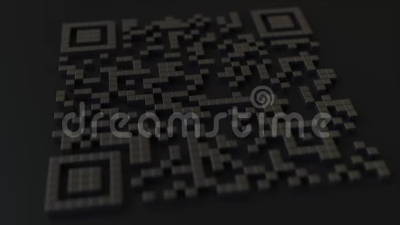 快速响应或带有日元标志的QR代码现代fintech相关三维动画视频的预览图